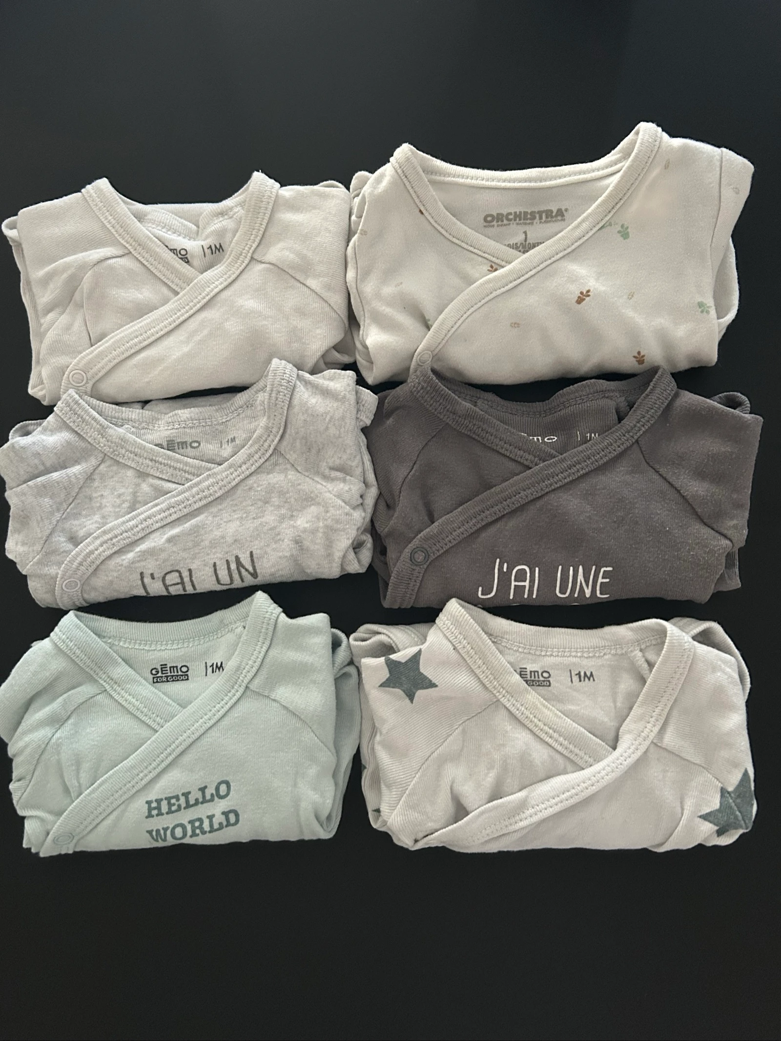 Lot de 6 bodies